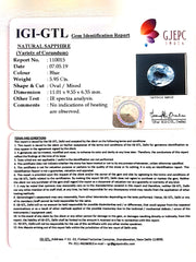 5.95/CT Natural Blue Sapphire with Govt Lab Certificate-BLUSA9V